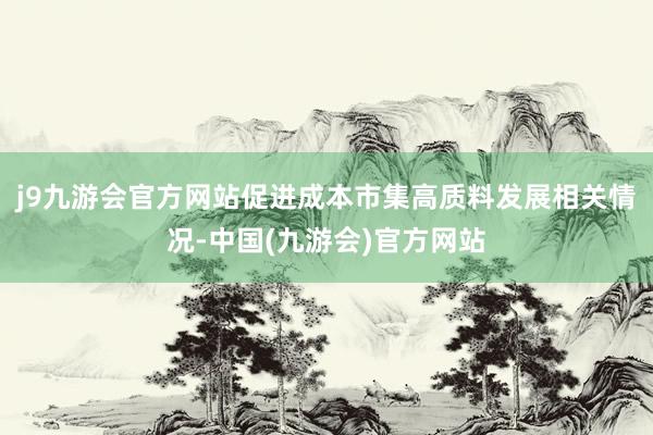 j9九游会官方网站促进成本市集高质料发展相关情况-中国(九游会)官方网站