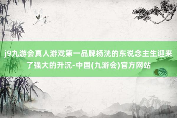 j9九游会真人游戏第一品牌杨洸的东说念主生迎来了强大的升沉-中国(九游会)官方网站